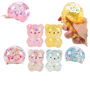 Chaude Kawaii Enfants Cadeaux Mini Mignon Ours Squishies Amusant Doux Silicone Squeeze Animaux Fidget Jouets pour Enfants - Product Image 3
