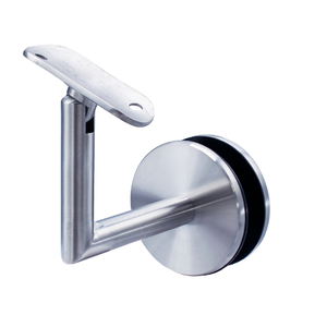Spiegelchrom <span class=keywords><strong>L</strong></span>-förmiger Glashalter mit Silikonpolster Moderne Rostbeständige Treppengeländer Glasbaluster-Beschläge - Product Image 3
