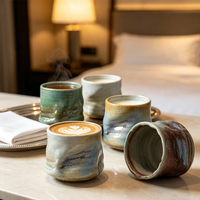 Tasses à eau créatives en céramique de porcelaine, effet four, très demandées, pour hôtels, restaurants, mariages, fêtes et thés de l'après-midi