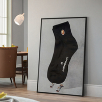 Chaussettes de sport décontractées jetables pour hommes de haute qualité, avec revers, anti-transpiration, pour l'automne, usage quotidien, épaisseur standard, motif original