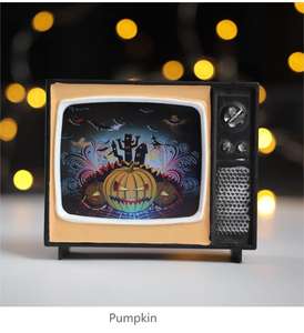 Halloween Retro TV Desain Dekorasi Rumah Kantor dan Asrama Dekorasi Fit Vintage Desktop Ornamen - Product Image 6