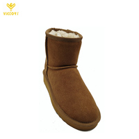 Sepatu Bot Bulu Domba Hangat Dalam Cuaca Dingin Modis Sepatu Bot Salju Shearling untuk Pria dan Wanita Sepatu Bot Kulit Sapi Musim Dingin Obral Bagus