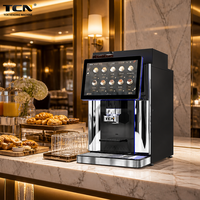 Mesin Vending Kopi Otomatis TCN Compact Desktop Bean to Cup, Espresso Cappuccino Segar dengan Penggiling dan Pembuat Busa Susu untuk Penggunaan Kantor
