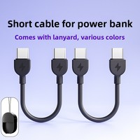Câble USB Type-C vers Type-C TPE 16CM, charge rapide 60W, blindage tressé, conducteur en cuivre pur, pour batterie externe et téléphone portable
