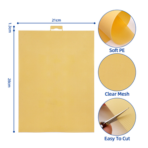 14 CT đầy màu sắc PE lưới vải Sheets 28*21cm vuông cho Cross Stitch thêu Crochet DIY dự án 1 mét độ dày - Product Image 2