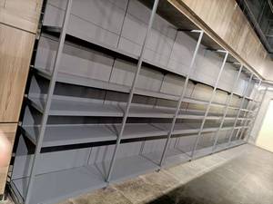Özelleştirilmiş metalik hafif hizmet tek taraflı eczane süpermarket rafları gondol rafları - Product Image 2