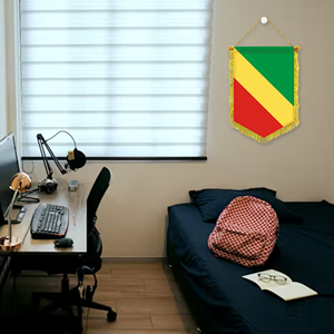 ธงชาติคองโกขนาดเล็ก 20x30 ซม. สำหรับตกแต่งรถยนต์ ตกแต่งผนัง ของตกแต่งขนาดเล็กสำหรับแขวน - Product Image 2