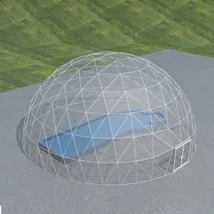 Transparan Geodesic Rumah Kubah Berkemah IGOO Tenda Plastik Gelembung Geo dengan Bahan Pvc untuk Pesta Pernikahan Acara Dijual