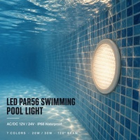 Lampes LED sous-marines pour piscine PAR56, éclairage de piscine, remplacement de la lampe de piscine, lampe murale pour piscine, IP68, contrôle RGB, 20W 30W