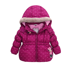 Nueva Colección de Invierno: Chaquetas Acolchadas con Capucha para Niñas, Abrigo Rosa con Estampado de Dibujos Animados, Chaqueta Abrigada para Niñas - Product Image 1