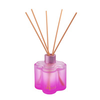 Diffuseur de parfum en verre en forme de fleur, diffuseur d'arômes de luxe à dégradé de couleurs pour la décoration de la maison, hôtel, spa, cadeau OEM ODM