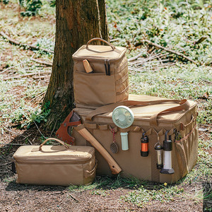 Durable Waterproof Outdoor Collapsible Tactical Utility Tote Bag Large Storage 30L <b>Camping</b> Customize Gear Box Polyester - Product Image 2