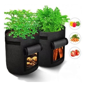 <span class=keywords><strong>Sac</strong></span> <span class=keywords><strong>de</strong></span> culture en feutre écologique respirant et robuste pour jardinage, pot à graines, plantes, légumes, fleurs, herbes - Product Image 2