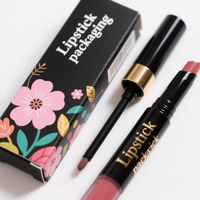 Boîte d'emballage de rouge à lèvres personnalisée en gros, boîte en papier cosmétique avec logo personnalisé, boîte cadeau recyclable pour l'emballage de rouge à lèvres et de maquillage
