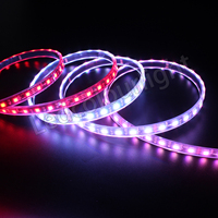 WS2811 Bande lumineuse RVB pixels RVB adressables par mètre DC24V Digital Black PCB 5050 RGB Led Strip Lights