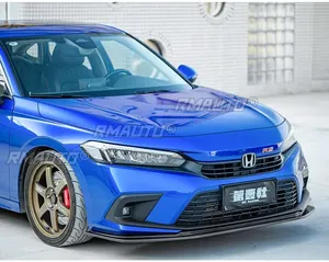 For Civic Body Kit Front Bumper <b>Splitter</b> Glossy Black RS Style Bumper Spoiler for Honda Civic 11th Gen 2021-2024 Car Accessories - Product Image 3