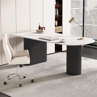 Ensemble table et chaises de salle à manger pour petit appartement, style luxe léger, durable, bureau simple pour patron, bureau d'ordinateur pour usage domestique, fabriqué en Chine