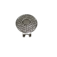 Marqueur de balle de golf en alliage de zinc SY durable de 25 mm, moulé sous pression, avec clip pour chapeau et motif teinté, pour usage intérieur/extérieur