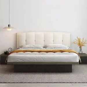 Customized Modern Bedrooms Sets Full King Queen Size led Headboard Wood Bed Frame with Headboard