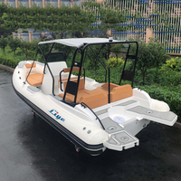 Liya nouveau bateau gonflable Hypalon semi-rigide de 22 pieds pour équipement de sports nautiques de 12 personnes