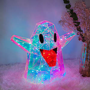 Simpatici fantasmi luminosi prismatici e luminosi con la lingua rossa - Product Image 2