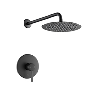 Ensemble de douche encastré Système de douche à effet pluie Mélangeur combiné Pommeau de douche à effet pluie mural