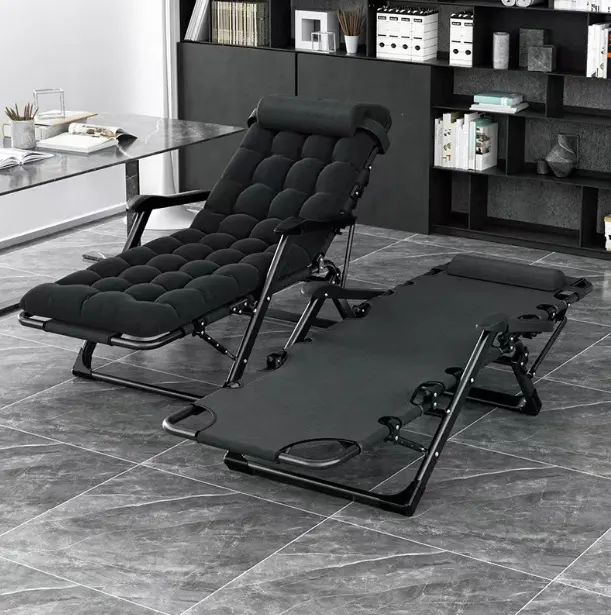 Bahçe parkı için katlanır yatak katlanabilir açık salon uzanmış bahçe plaj sandalyeleri şezlong