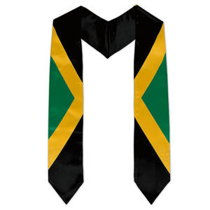 Étole de graduation du drapeau de la Jamaïque adaptée <span class=keywords><strong>à</strong></span> tous les types de corps Utilisation scolaire pour les enfants et les études internationales <span class=keywords><strong>à</strong></span> <span class=keywords><strong>l</strong></span>'étranger - Product Image 1