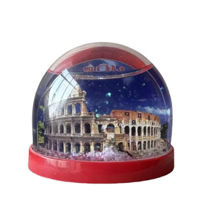 Tùy chỉnh <span class=keywords><strong>Rome</strong></span> Quả cầu tuyết nhựa Quả cầu tuyết <span class=keywords><strong>Rome</strong></span> lưu niệm trang trí nhà tuyết bóng - Product Image 1