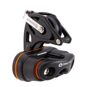 Poulie maîtresse simple à roue de 22 mm et ligne de 6 mm avec embout de serrage, quincaillerie marine en aluminium - Product Image 1