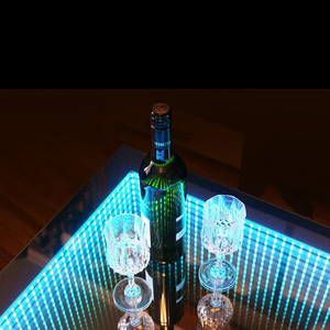 ไฟตั้งโต๊ะอินฟินิตี้เรืองแสง,โต๊ะไม้พร้อมกระจกมหัศจรรย์ตั้งโต๊ะ RGB เปลี่ยนสีได้เฟอร์นิเจอร์ - Product Image 5