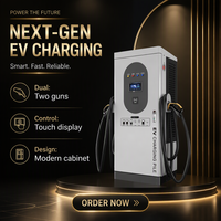 Station de recharge pour véhicules électriques 120 kW DC, double connecteurs CCS2, chargeur au sol, OCPP 1.6J, CE, RoHS, UKCA