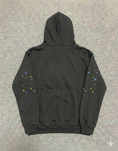 <span class=keywords><strong>Felpa</strong></span> con Cappuccio Hip Hop Personalizzata Mingmen, Stampa Ragnatela con Strass Y2K, Streetwear <span class=keywords><strong>Oversize</strong></span> Nero - Product Image 4