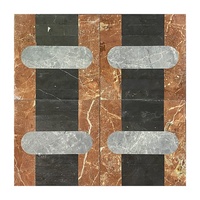 SUBEI Hotel & Villa : Mosaïque de luxe en marbre naturel découpé au jet d'eau, motifs élégants, pour décoration murale et de sol