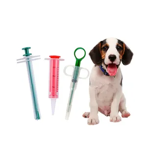GooDoctor Santé des animaux domestiques Seringue à pilules en plastique pour petits animaux Introducteurs de comprimés pour animaux de compagnie