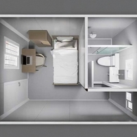 Maison conteneur modulaire intégrée préfabriquée de luxe portable 2025 de 20 pieds et 40 pieds