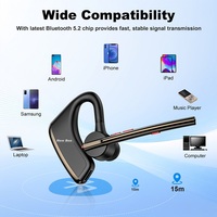 Nuevos Auriculares Inalámbricos Bluetooth Bee M50 con 24 Horas de Tiempo de Conversación, Manos Libres, con Micrófono con Cancelación de Ruido Mejorado