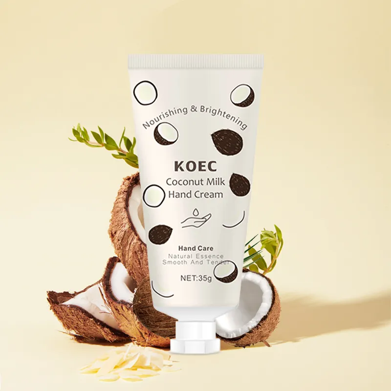 KOEC Private Label Moisturizing Whitening Coconut Milk Hydrating Hand Cream Lotion