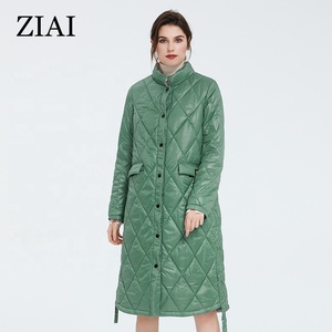 New Fashion Knee Length <strong>Ladies</strong> Long Quilted <strong>Coats</strong> Waterproof <strong>Lightweight</strong> Quilted <strong>Coats</strong> Green Puffer <strong>Coat</strong> - Product Image 1