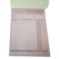 Buku faktur penerimaan bisnis karbon desain cetak kustom dua bagian sampul keras