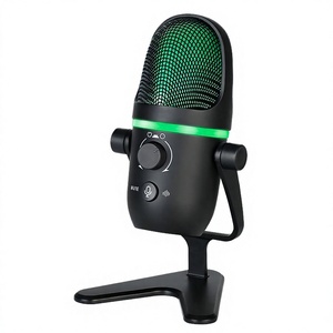 Microphone à condensateur pour podcast, prise USB, ordinateur, jeux, <span class=keywords><strong>streaming</strong></span> YouTube, enregistrement vocal, chant, suppression du bruit, LED, filaire - Product Image 3