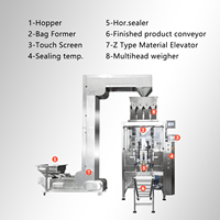 Machine d'emballage et de conditionnement automatique multifonctionnelle pour sachets à soufflet de 250g, 500g, 1Kg de café en grains ou en poudre
