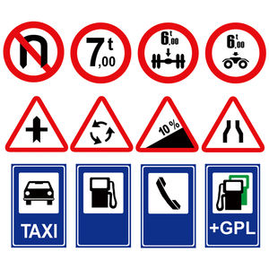 Yüksek kaliteli açık Led sarı yuvarlak ve üçgen çapı uluslararası özel trafik uyarı işaretleri - Product Image 6