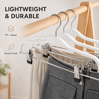 Porte-vêtements double niveau en plastique et fer, antidérapant, style moderne, gain de place, pour présentation en boutique