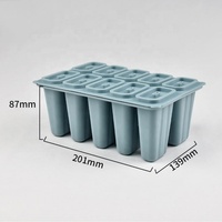 Nouveau design Moule à bâtonnets de crème glacée en silicone 10 cavités, Moule à glaçons en silicone sans BPA, Moules à bâtonnets de crème glacée en silicone