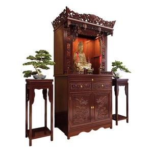 Armario de Santuario Budista de Madera de Palisandro con Estatua de Guanyin y Mesa de Ofrendas para Uso en el Altar del Hogar - Product Image 4