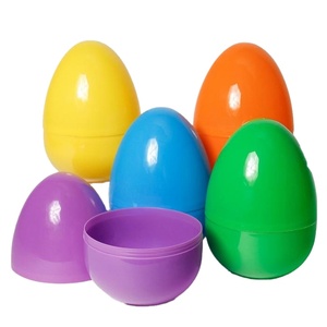 Wholesale size custom printing logo decorations plastic plastic easter eggs