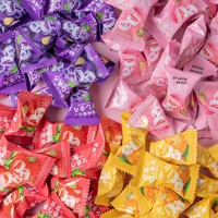 Fabrieksgroothandel Echt Fruit Sap Gevulde Flow Heart Zachte Snoepjes Draagbare Individuele Verpakking Halal Bulk Snoepjes Snack
