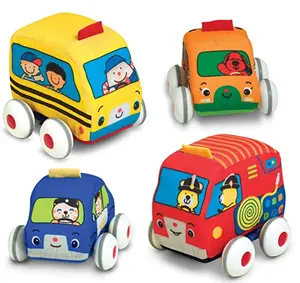 Eastommy Veicolo Giocattoli Set Bambini Tirare Indietro Morbido Auto auto giocattolo della peluche