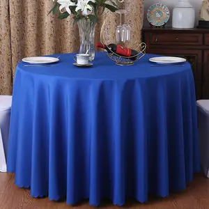 समारोह के लिए पार्टी शादी के टेबल कपड़े टेबल कपड़े टेबल कपड़े पहने हुए कस्टम आकार पॉलिएस्टर गोल कस्टम सफेद बुने